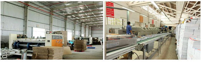 Xưởng sản xuất hộp giấy Sắc Hoa Box có hệ thống máy móc hiện đại